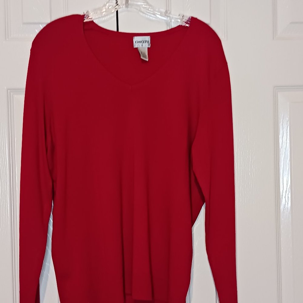 Chico's V Neck Pullover Sweater Size 2